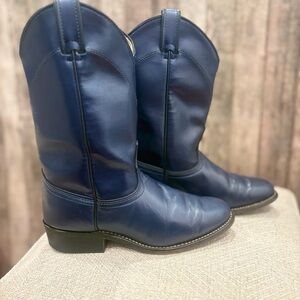 Vintage Laredo Blue Leather Roper Cowboy Boots women’s 7